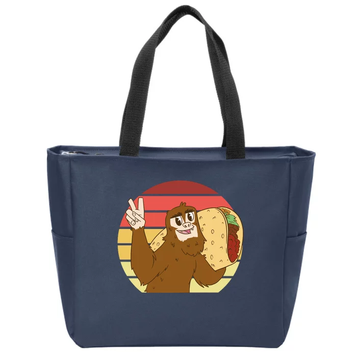 Big Foot Taco Peace Out Sunset Zip Tote Bag