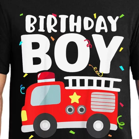 Birthday Fire Truck Party Firefighter Theme Pajama Set