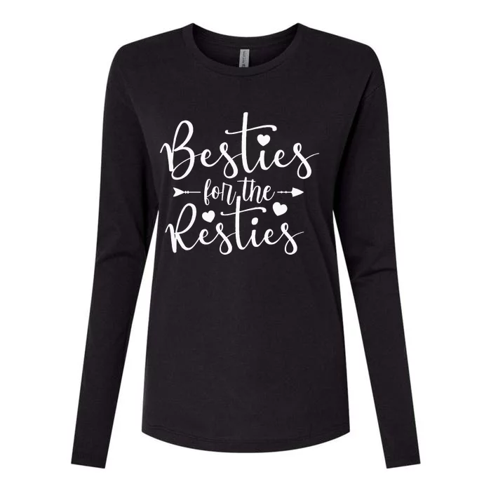 Besties For The Resties Womens Cotton Relaxed Long Sleeve T-Shirt