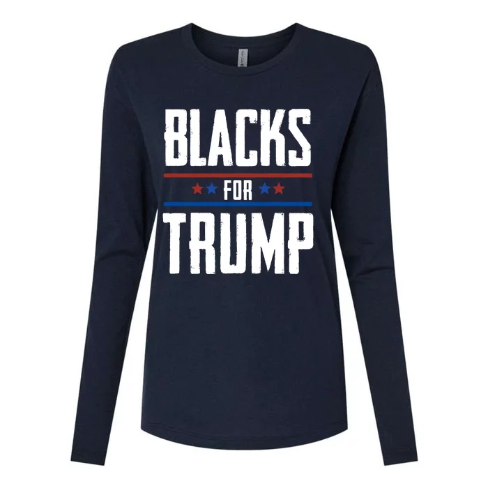 Black For Trump 2024 Womens Cotton Relaxed Long Sleeve T-Shirt