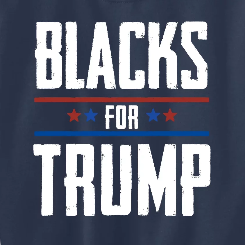 Black For Trump 2024 Kids Sweatshirt