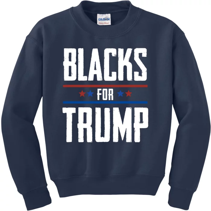 Black For Trump 2024 Kids Sweatshirt