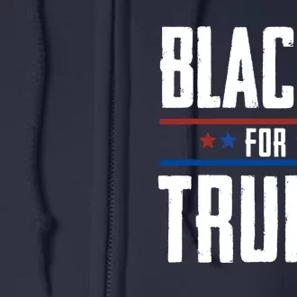 Black For Trump 2024 Full Zip Hoodie