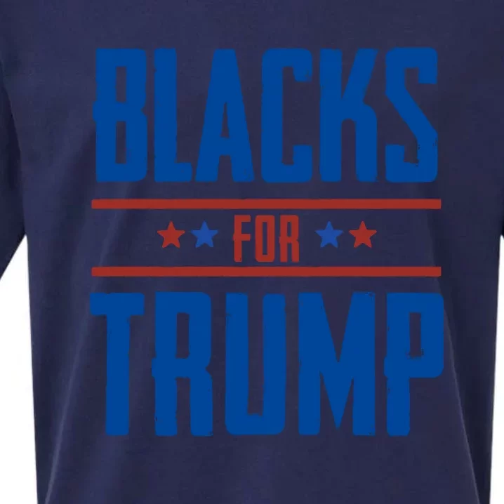 Blacks For Trump 2024 Sueded Cloud Jersey T-Shirt