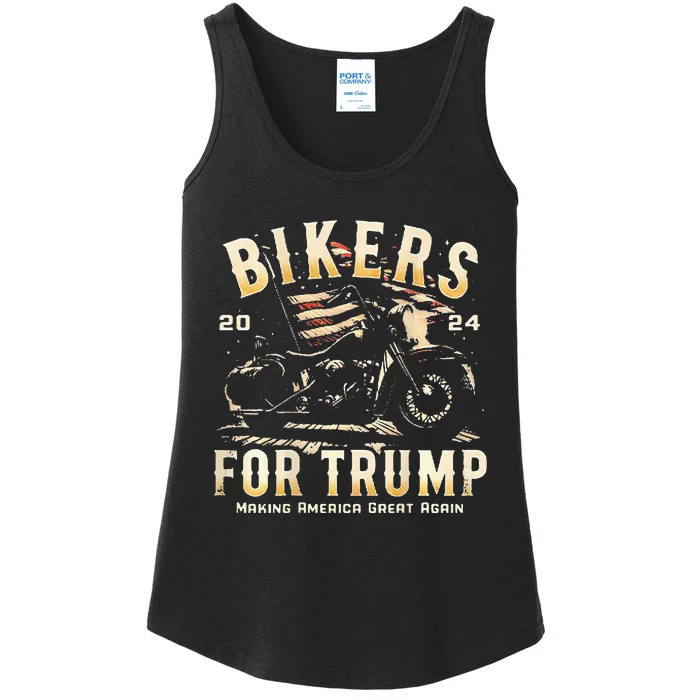 Bikes For Trump 2024 Ladies Essential Tank