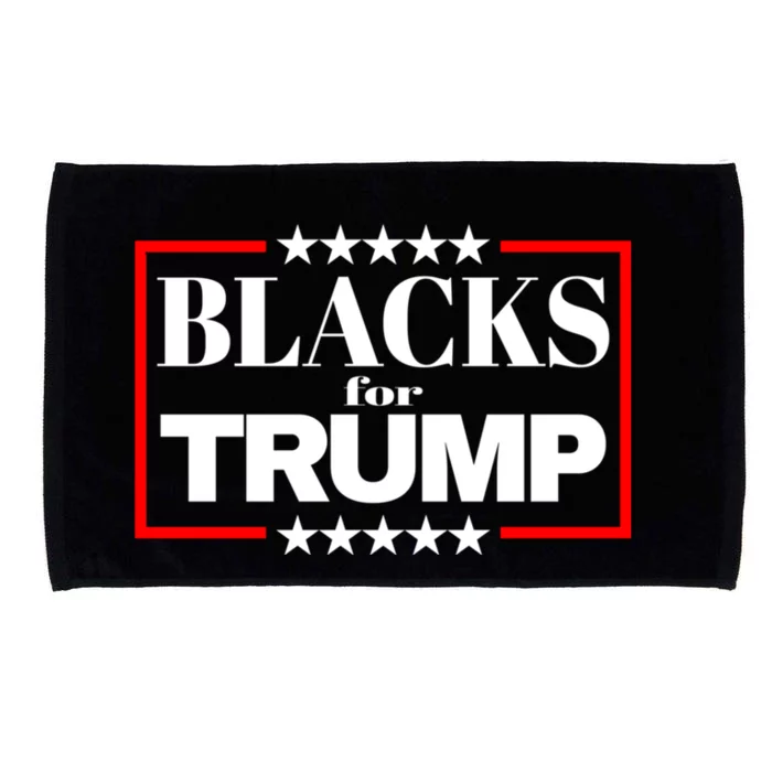 Blacks For Trump 2024 Presidential Election Republican Microfiber Hand Towel