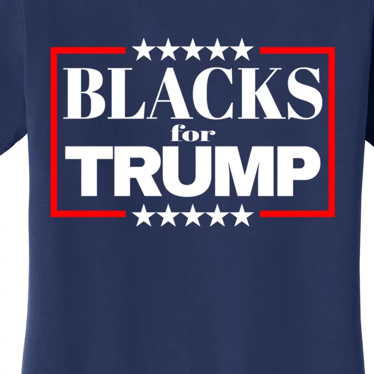 Blacks For Trump 2024 Presidential Election Republican Women's T-Shirt