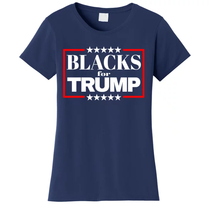 Blacks For Trump 2024 Presidential Election Republican Women's T-Shirt