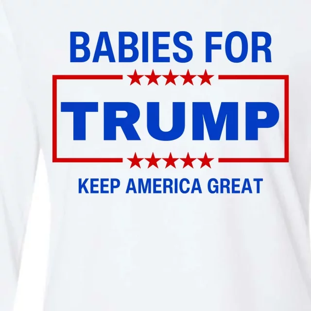 Babies For Trump Keep America Great Womens Cotton Relaxed Long Sleeve T-Shirt