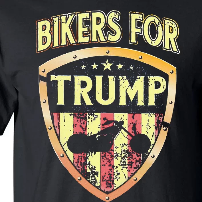 Bikers For Trump T Funny Biker Tall T-Shirt