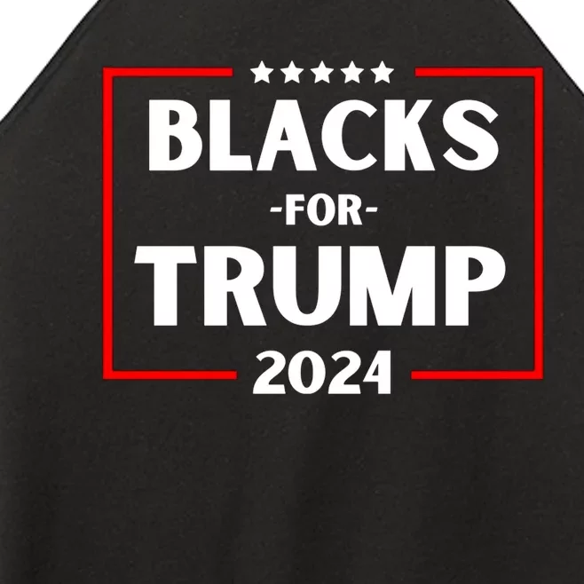 Blacks For Trump 2024 Women’s Perfect Tri Rocker Tank