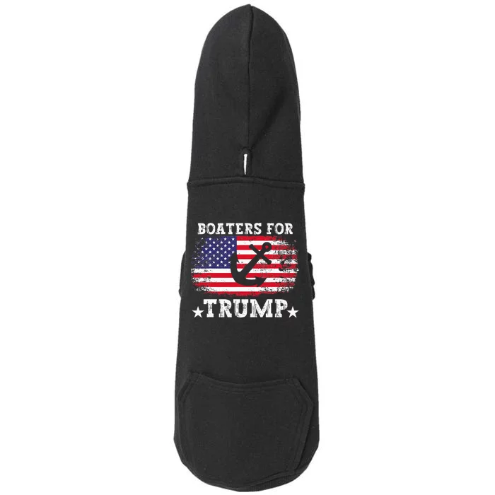 Boaters For Trump 2024 American Election Boat Owner Doggie 3-End Fleece Hoodie