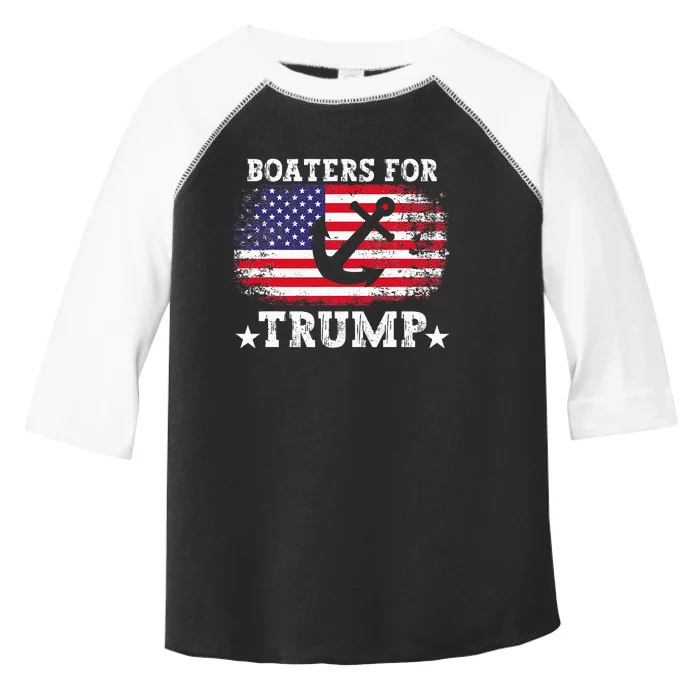 Boaters For Trump 2024 American Election Boat Owner Toddler Fine Jersey T-Shirt