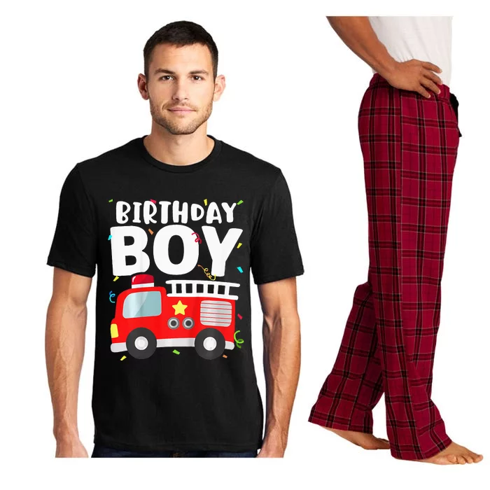 Birthday Fire Truck Party Firefighter Theme Pajama Set