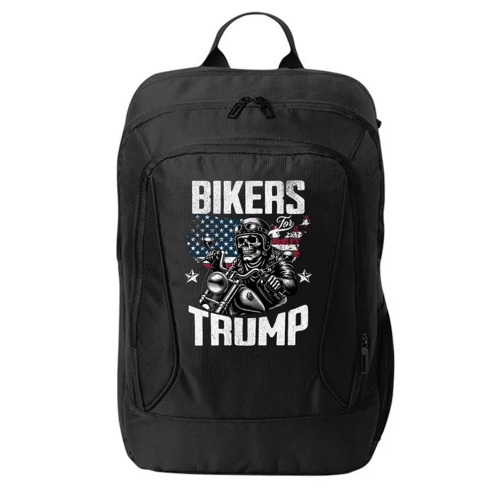 Bikers For Trump President Protrump Supporter 2024 Election Gift City Backpack