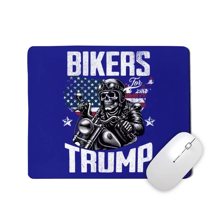 Bikers For Trump President Protrump Supporter 2024 Election Gift Mousepad