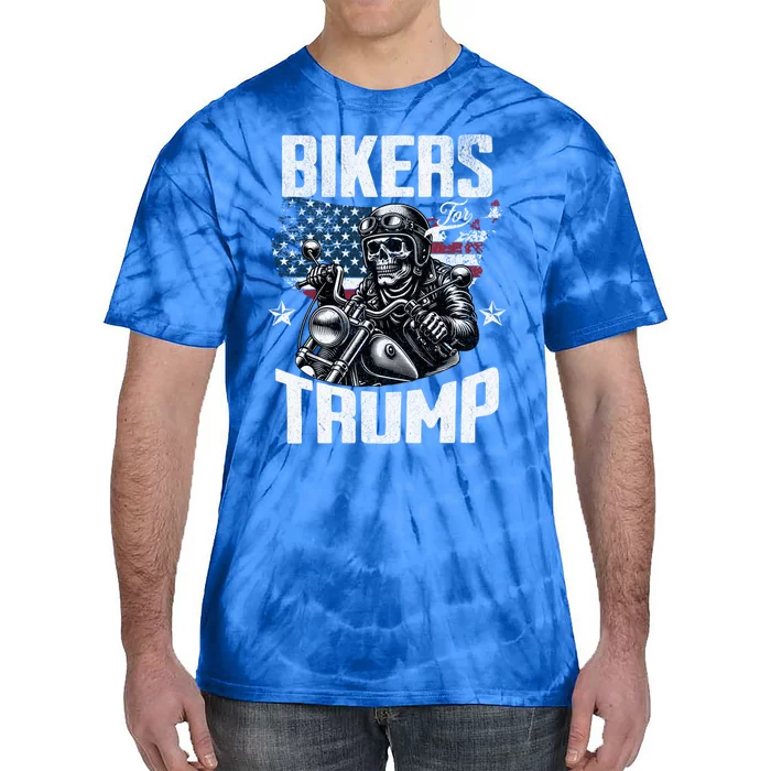 Bikers For Trump President Protrump Supporter 2024 Election Gift Tie-Dye T-Shirt