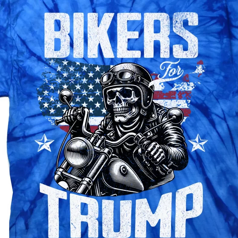 Bikers For Trump President Protrump Supporter 2024 Election Gift Tie-Dye T-Shirt