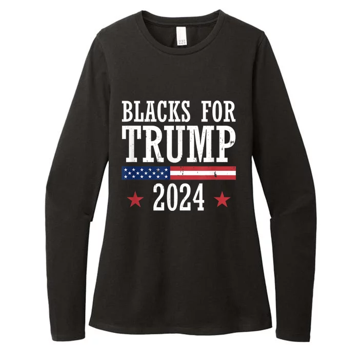 Blacks For Trump 2024 Presidential Election Republican Womens CVC Long Sleeve Shirt