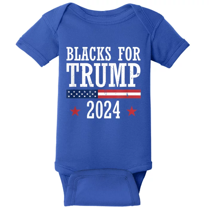 Blacks For Trump 2024 Presidential Election Republican Baby Bodysuit