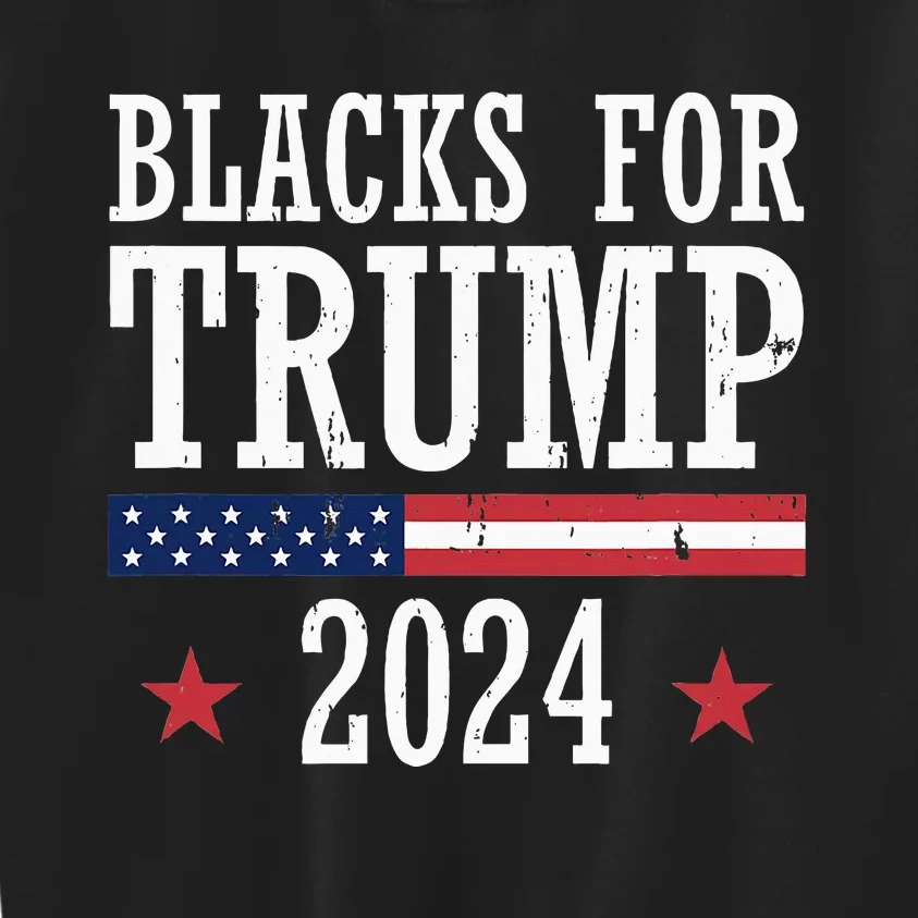 Blacks For Trump 2024 Presidential Election Republican Kids Sweatshirt