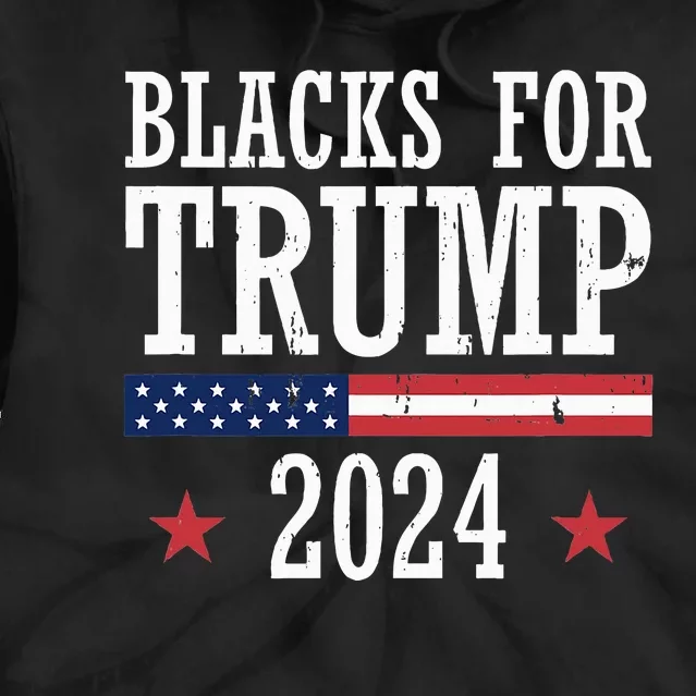 Blacks For Trump 2024 Presidential Election Republican Tie Dye Hoodie