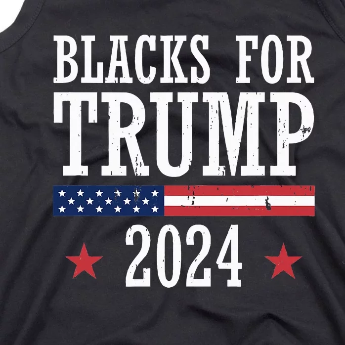 Blacks For Trump 2024 Presidential Election Republican Tank Top