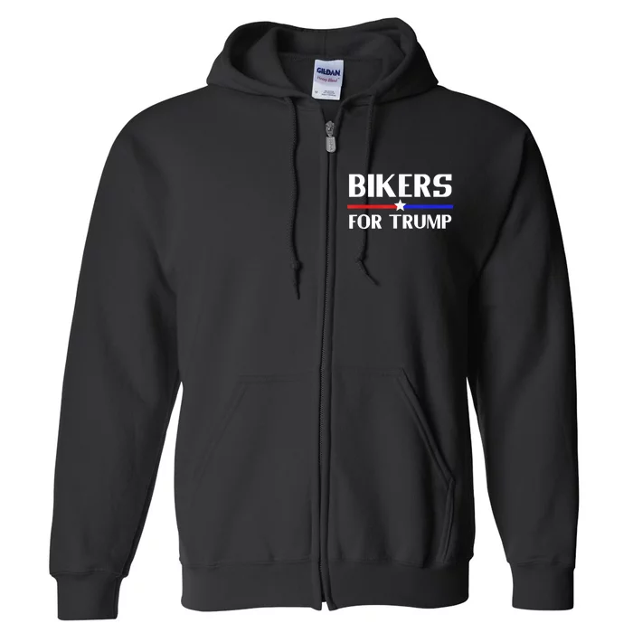 BIKERS FOR TRUMP 2024 Full Zip Hoodie