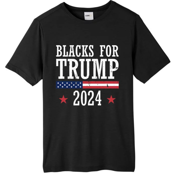 Blacks For Trump 2024 Presidential Election Republican ChromaSoft Performance T-Shirt