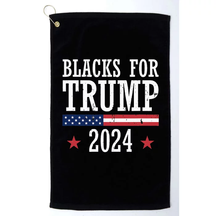 Blacks For Trump 2024 Presidential Election Republican Platinum Collection Golf Towel