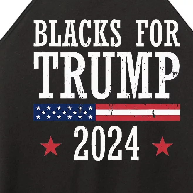 Blacks For Trump 2024 Presidential Election Republican Women’s Perfect Tri Rocker Tank