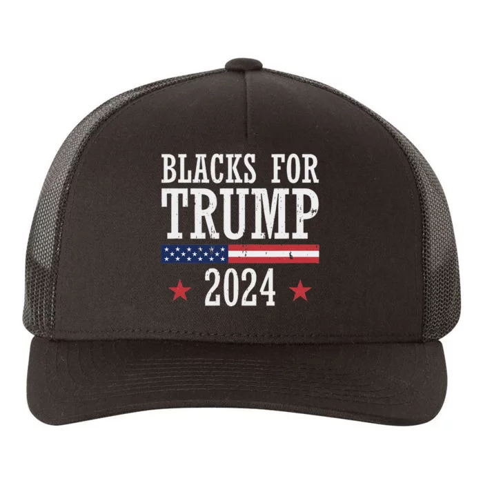 Blacks For Trump 2024 Presidential Election Support Yupoong Adult 5-Panel Trucker Hat