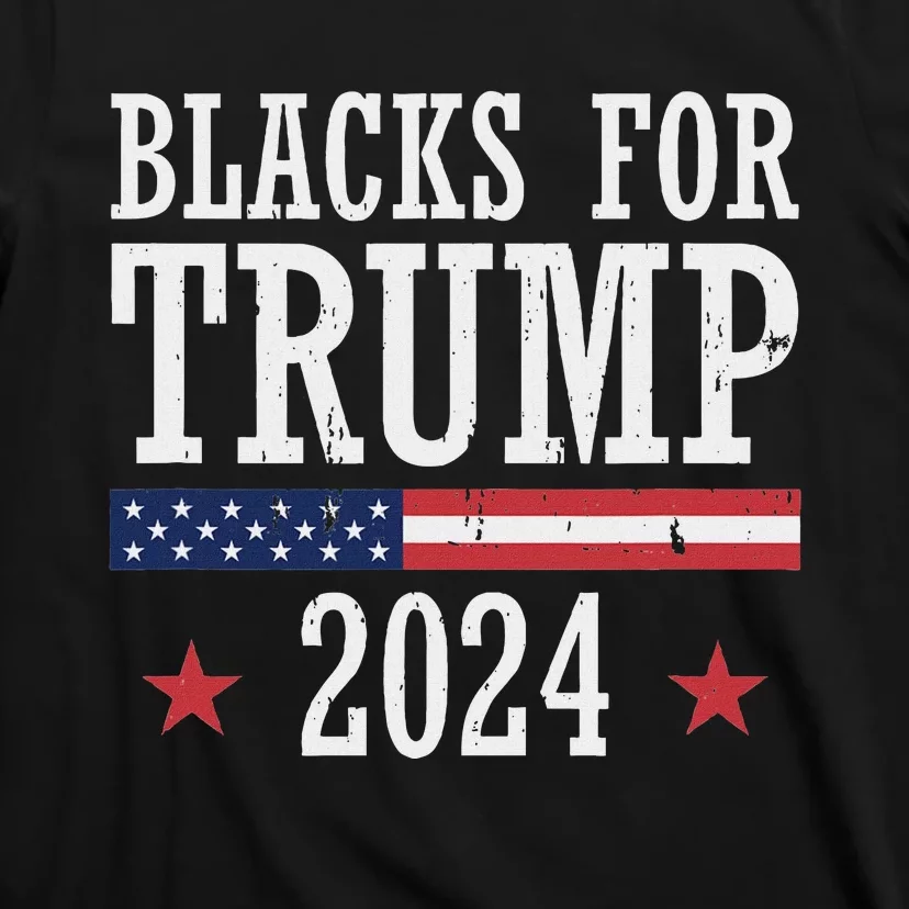 Blacks For Trump 2024 Presidential Election Support T-Shirt