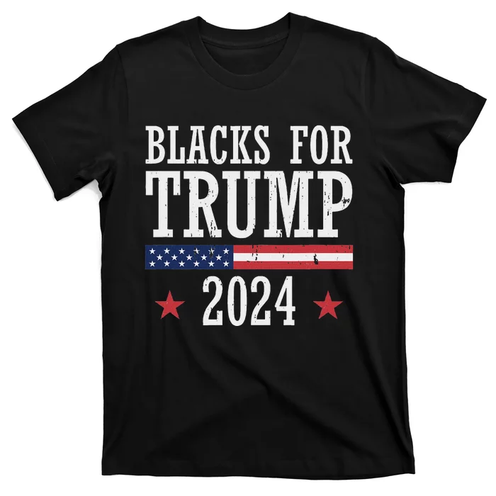 Blacks For Trump 2024 Presidential Election Support T-Shirt