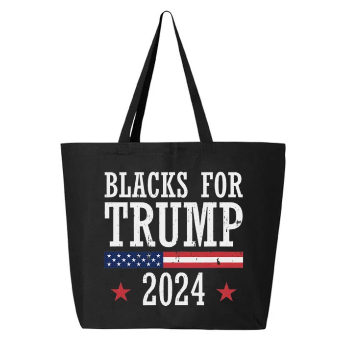 Blacks For Trump 2024 Presidential Election Support 25L Jumbo Tote