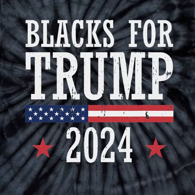 Blacks For Trump 2024 Presidential Election Support Tie-Dye T-Shirt