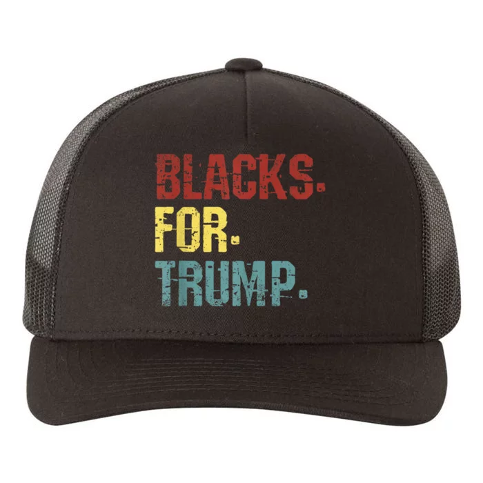 BLACKS FOR TRUMP SHIRTS 2024 Yupoong Adult 5-Panel Trucker Hat