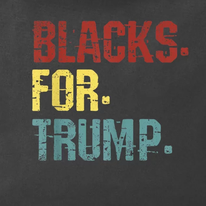 BLACKS FOR TRUMP SHIRTS 2024 Zip Tote Bag