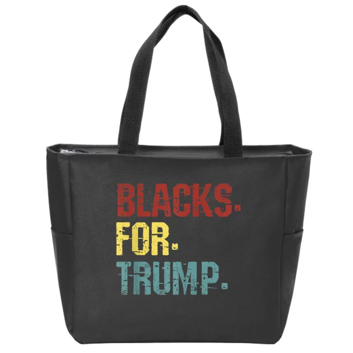 BLACKS FOR TRUMP SHIRTS 2024 Zip Tote Bag