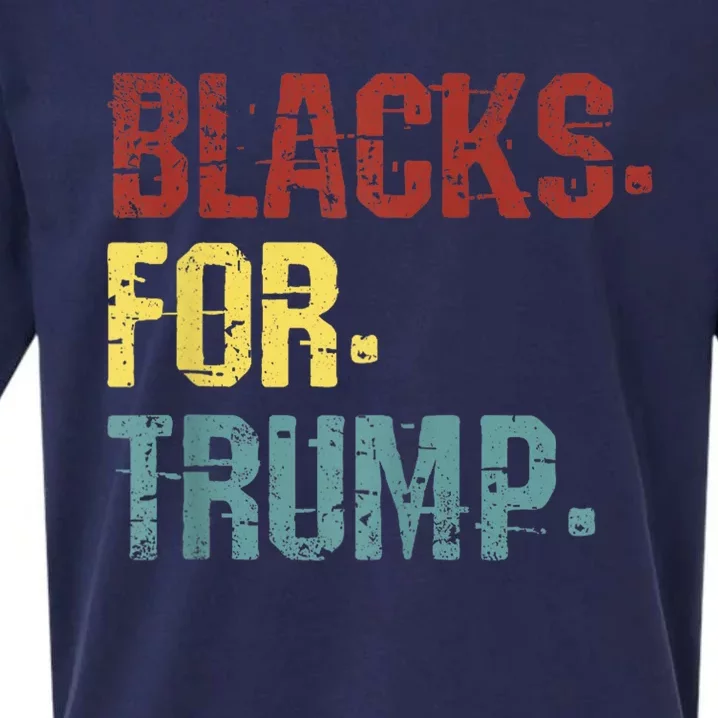 BLACKS FOR TRUMP SHIRTS 2024 Sueded Cloud Jersey T-Shirt