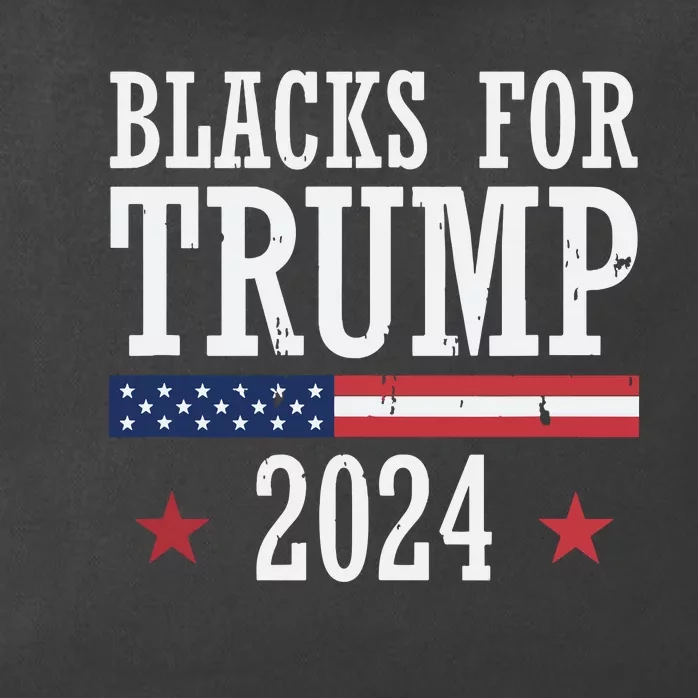 Blacks For Trump 2024 Presidential Election Republican Zip Tote Bag