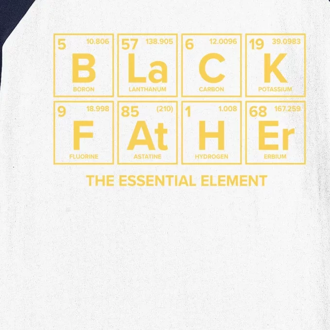 Black Father The Essential Elet Dad Chemistry Science Meaningful Gift Baseball Sleeve Shirt