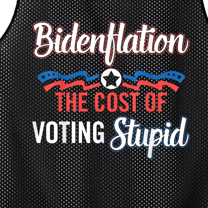 Biden Flation The Cost Of Voting Stupid Anti Biden Mesh Reversible Basketball Jersey Tank