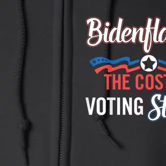 Biden Flation The Cost Of Voting Stupid Anti Biden Full Zip Hoodie