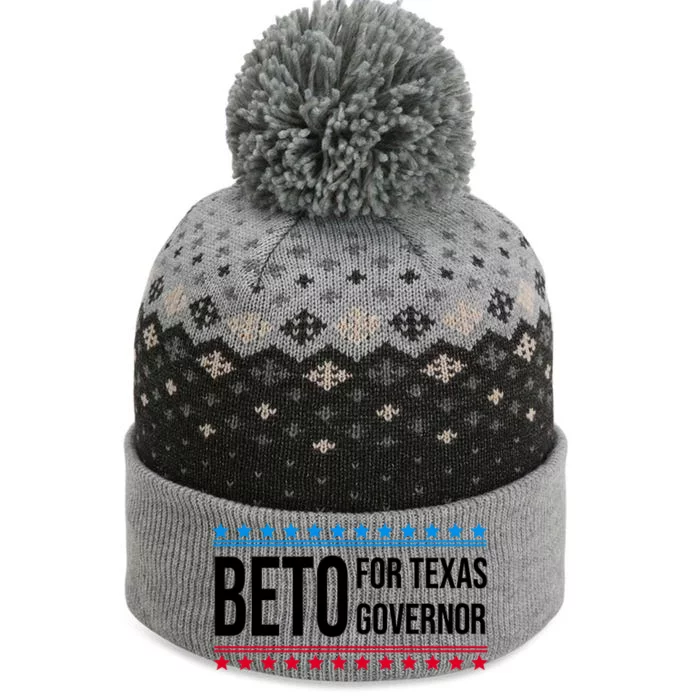 Beto For Texas Governor 2024 Politician Campaign Logo The Baniff Cuffed Pom Beanie