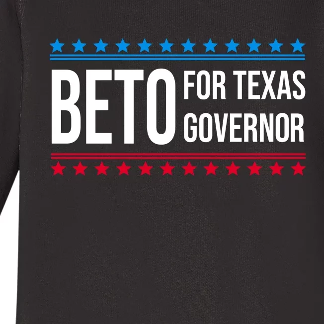 Beto For Texas Governor 2024 Politician Campaign Logo Baby Long Sleeve Bodysuit