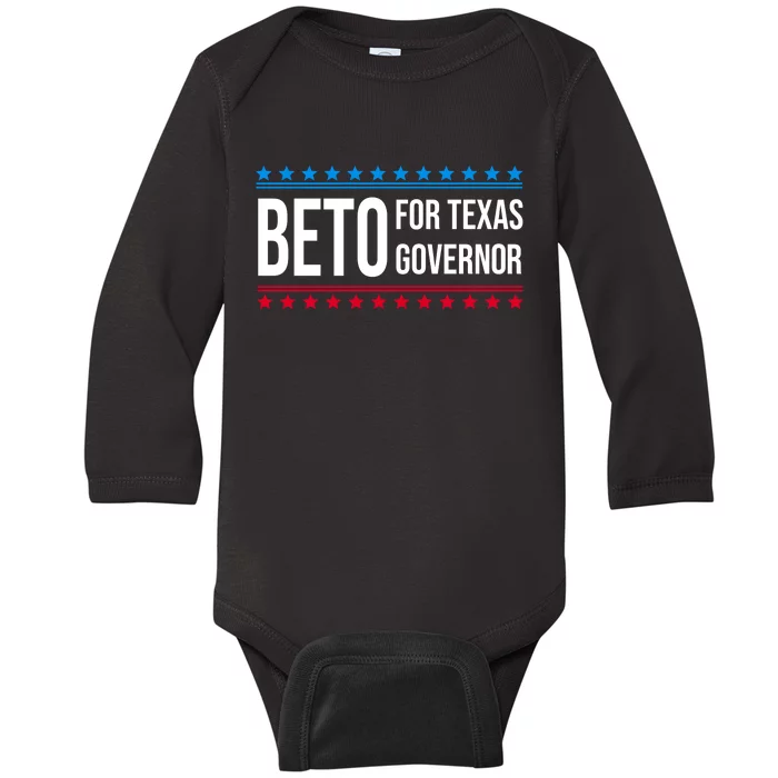 Beto For Texas Governor 2024 Politician Campaign Logo Baby Long Sleeve Bodysuit