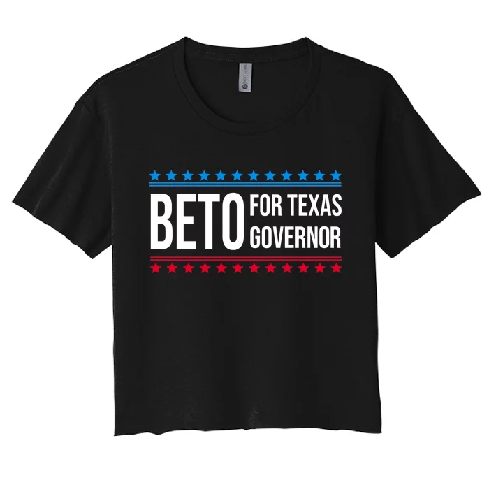 Beto For Texas Governor 2024 Politician Campaign Logo Women's Crop Top Tee