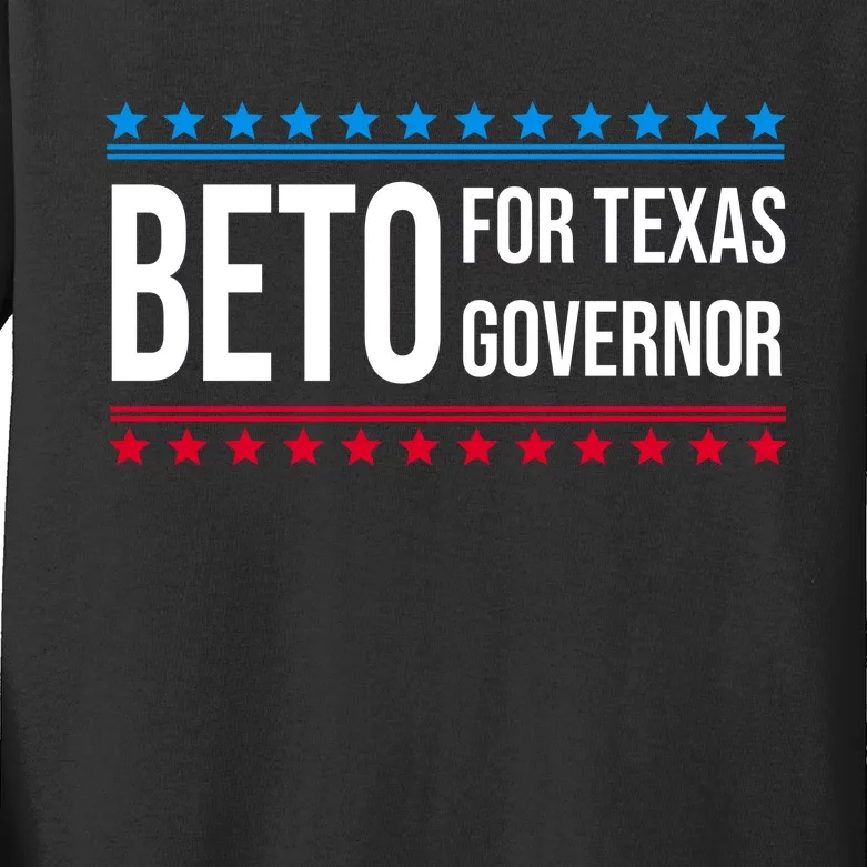 Beto For Texas Governor 2024 Politician Campaign Logo Kids Long Sleeve Shirt