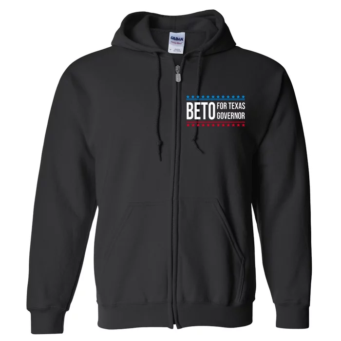 Beto For Texas Governor 2024 Politician Campaign Logo Full Zip Hoodie